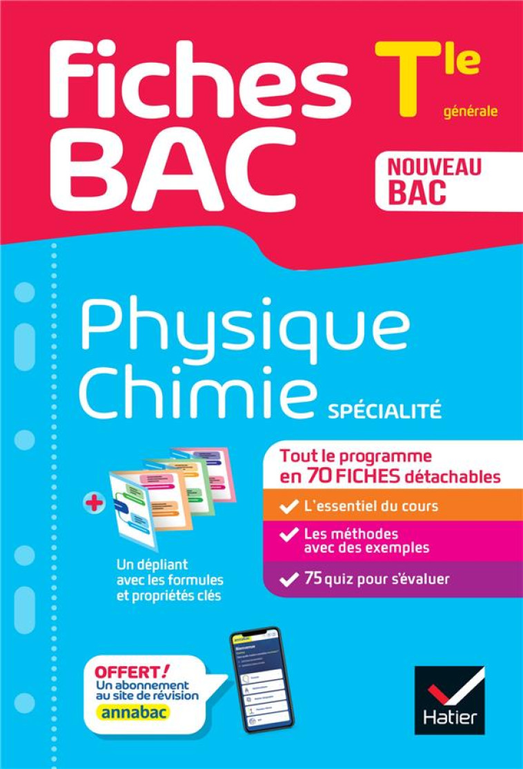 FICHES BAC PHYSIQUE-CHIMIE TLE (SPECIALITE) BAC 2024 - BENGUIGUI/BROSSARD - HATIER SCOLAIRE