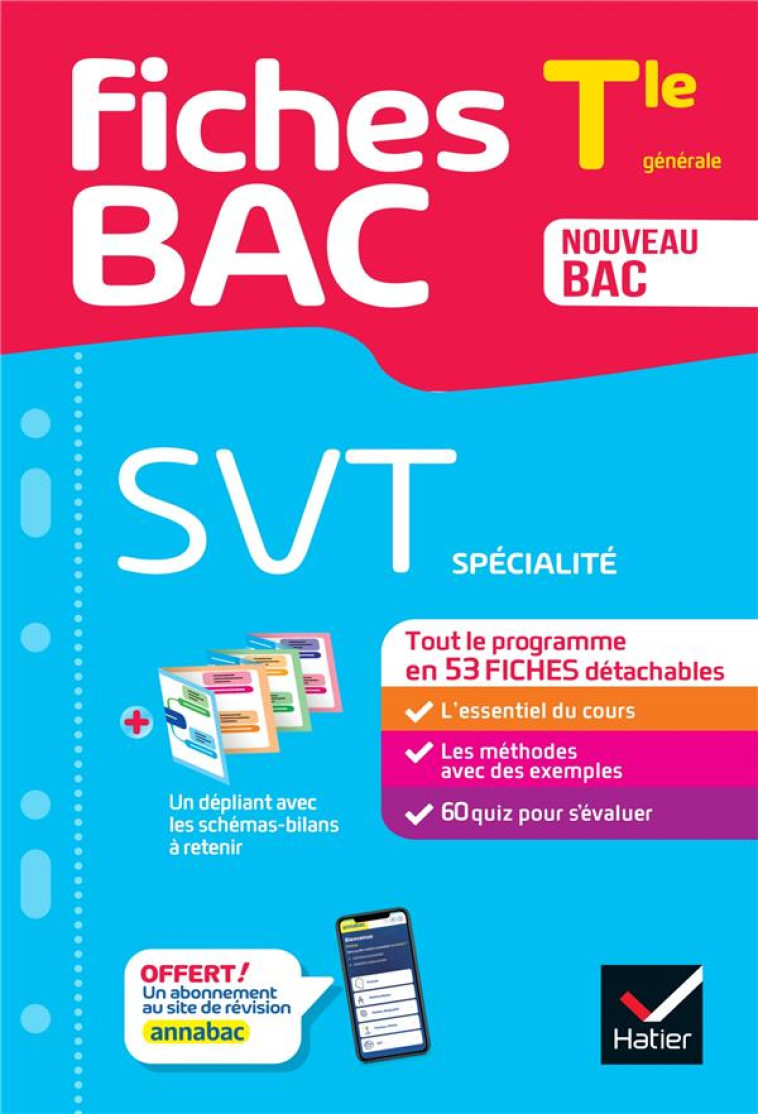 FICHES BAC SVT TLE (SPECIALITE) BAC 2024 - CASTILLO/FAIVRE/VAH - HATIER SCOLAIRE