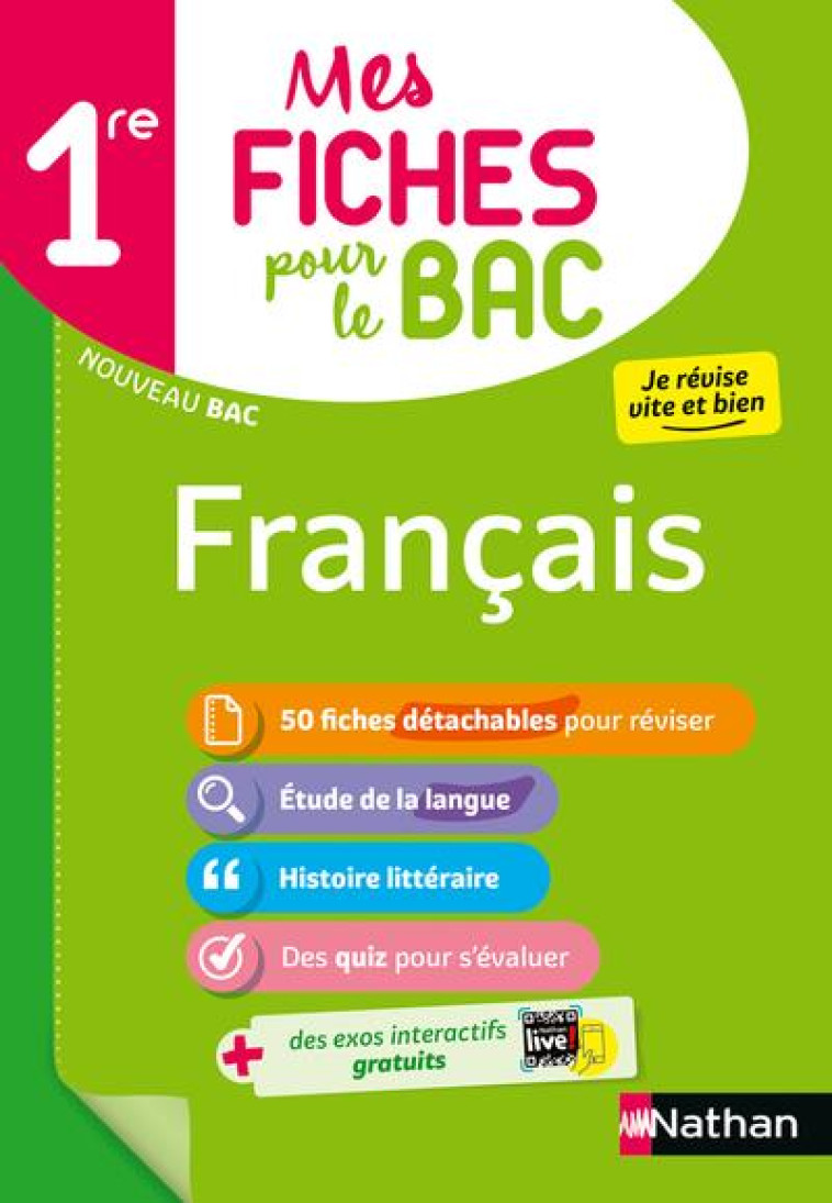 MES FICHES POUR LE BAC FRANCAIS 1RE - CASSOU-NOGUES/HEBERT - CLE INTERNAT