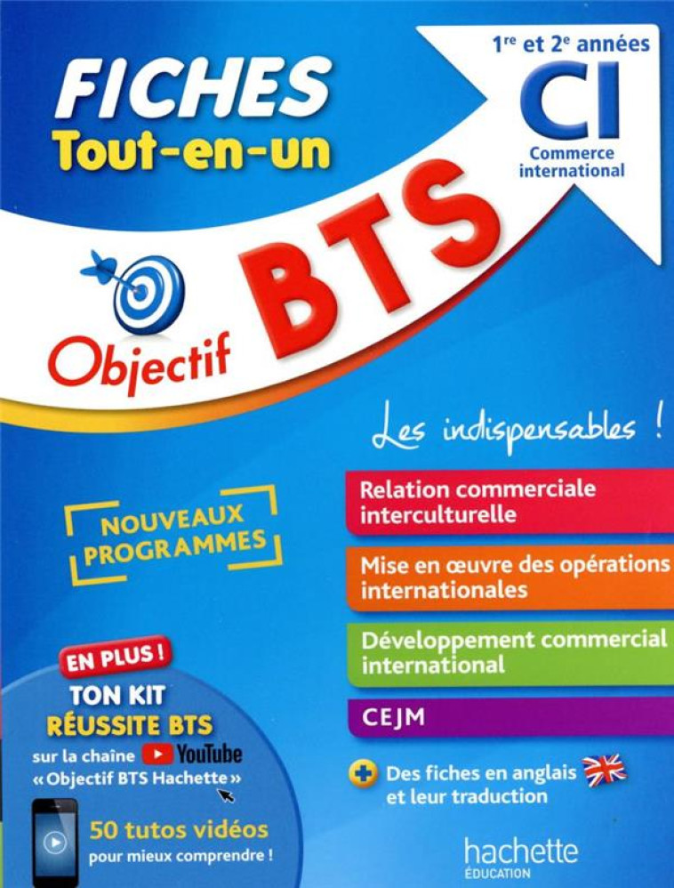 COMMERCE INTERNATIONAL BTS FICHES TOUT-EN-UN - DEPARROIS/GERONIMI - HACHETTE