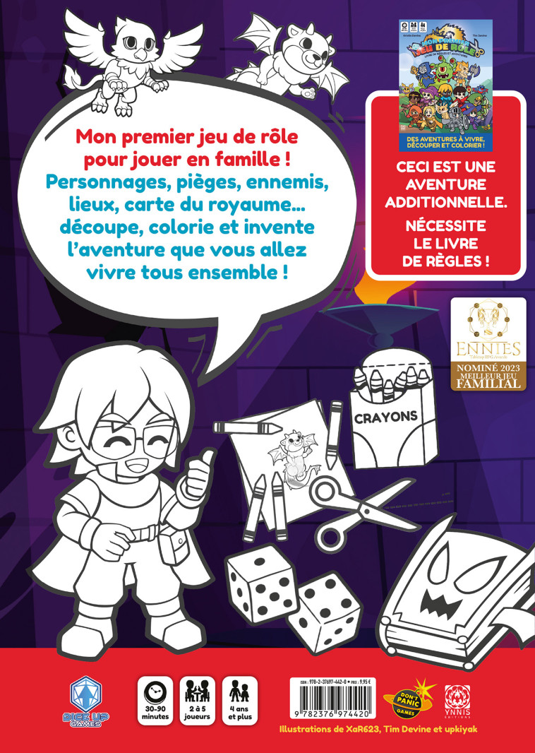 MON PREMIER JEU DE ROLE, UNE AVENTURE A COLORIER - T02 - LE MANOIR HANTE, UNE AVENTURE A COLORIER - - DEVINE/XAR623 - YNNIS