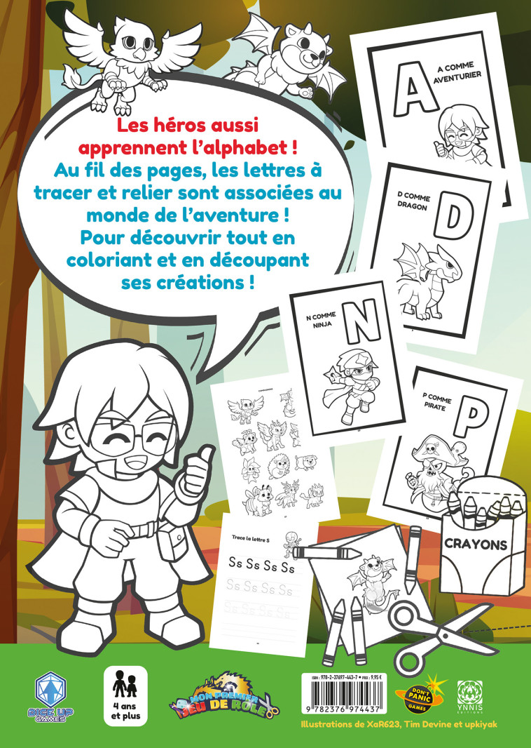 MON PREMIER JEU DE ROLE, UNE AVENTURE A COLORIER - ABECEDAIRE, UNE AVENTURE A COLORIER - MON PREMIER - DEVINE/XAR623 - YNNIS