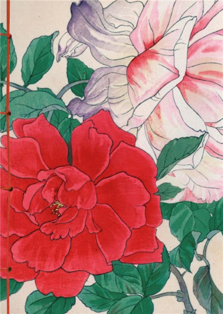 CARNET HAZAN ROSES DANS L-ESTAMPE JAPONAISE 12 X 17 CM (PAPETERIE) - XXX - NC