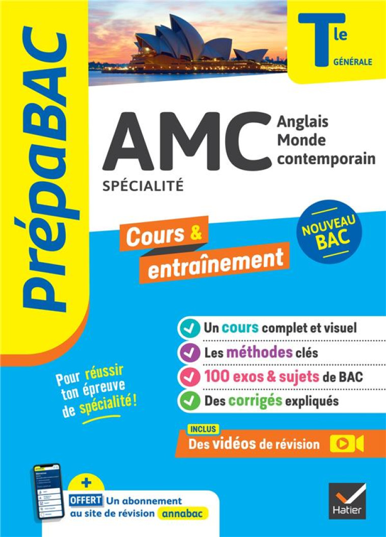 PREPABAC AMC (ANGLAIS MONDE CONTEMPORAIN) TLE GENERALE (SPECIALITE) - BAC 2024 - BITAILLOU/CHARLES - HATIER SCOLAIRE