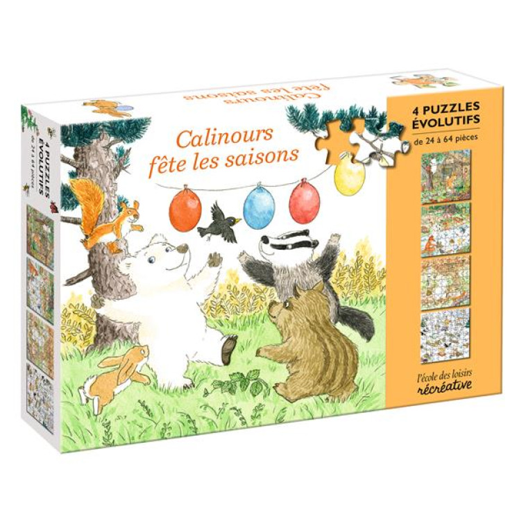 CALINOURS FETE LES SAISONS - 4 PUZZLES EVOLUTIFS - STEHR FREDERIC - NC