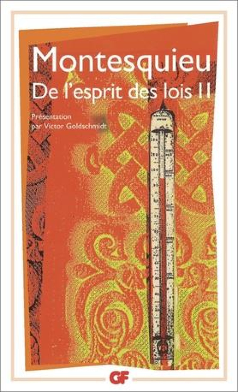 DE L-ESPRIT DES LOIS T2 - MONTESQUIEU - FLAMMARION