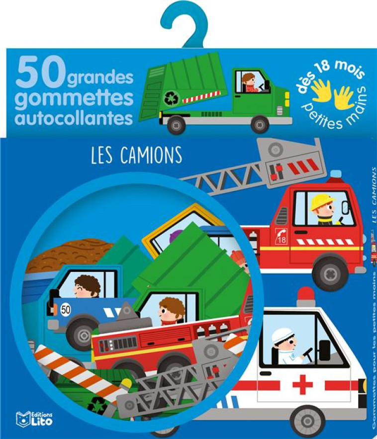 LES CAMIONS 50 GRANDES GOMMETTES AUTOCOLLAN 18 MOIS - XXX - NC