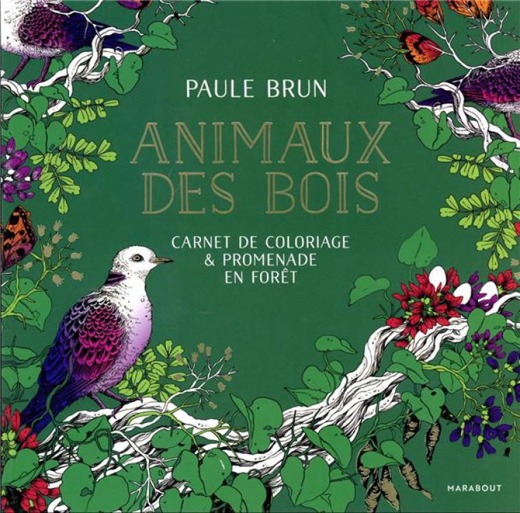 ANIMAUX DES BOIS - CARNET DE COLORIAGE ET PROMENADE EN FORET - BRUN PAULE - MARABOUT