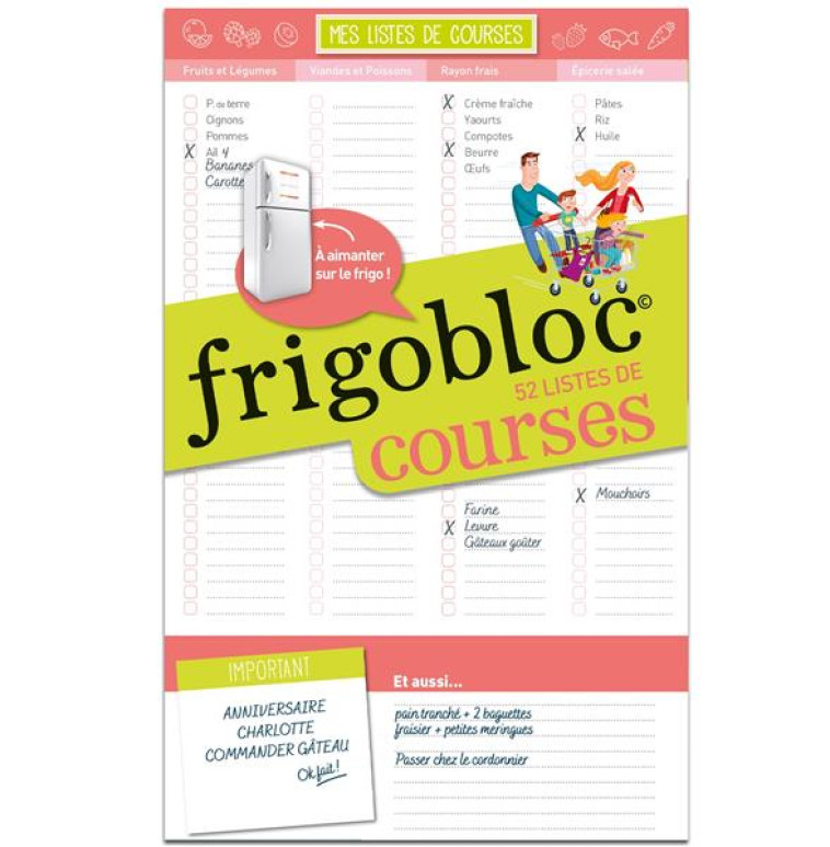 FRIGOBLOC - 52 LISTES DE COURSES - XXX - NC