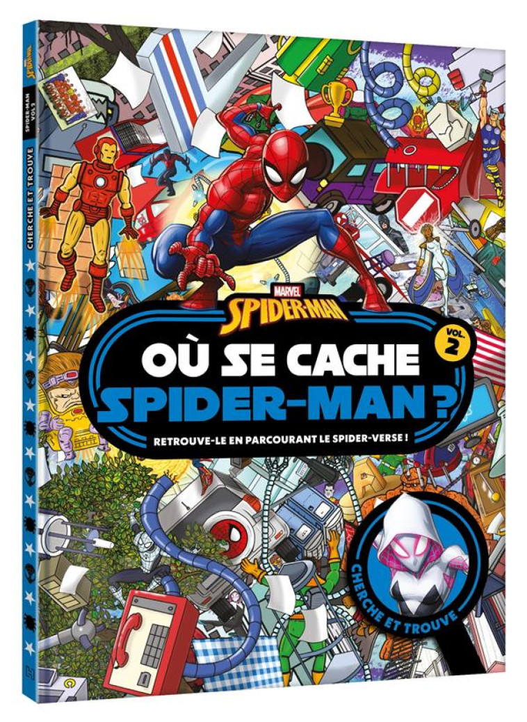 OU SE CACHE SPIDER-MAN ? CHERCHE ET TROUVE VOL 2 - COLLECTF - HACHETTE