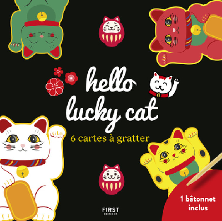 HELLO LUCKY CAT CARTES A GRATTER - COLLECTIF - FIRST