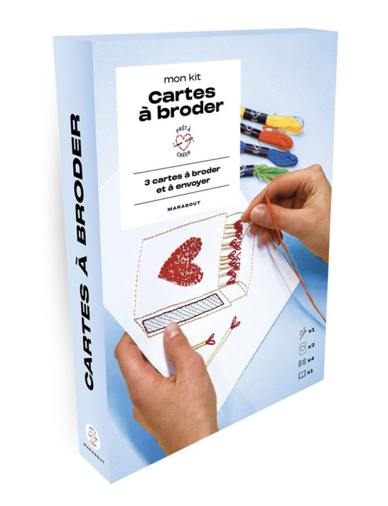 MON KIT CARTES A BRODER - COLLECTIF - NC