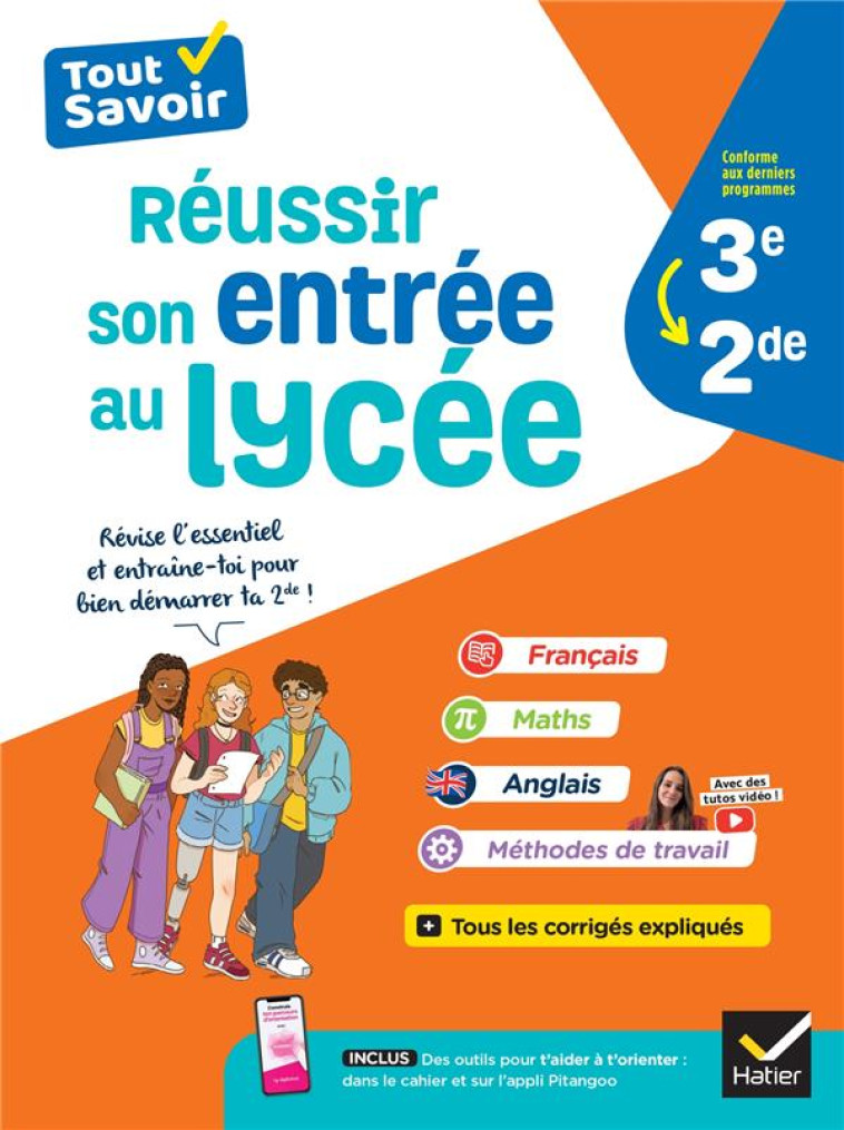 REUSSIR SON ENTREE AU LYCEE 3E/2DE - ARENAS/BIGNAUX/MANTE - HATIER SCOLAIRE