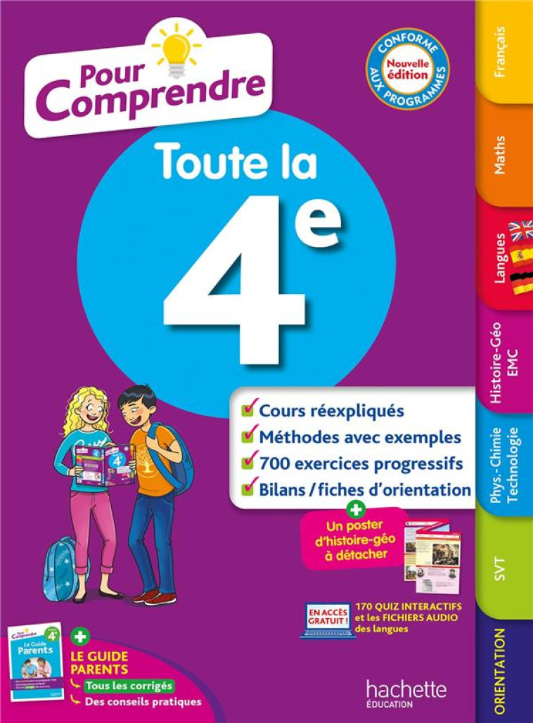 POUR COMPRENDRE TOUTE LA 4E - LISLE/OTTEVAERE - HACHETTE