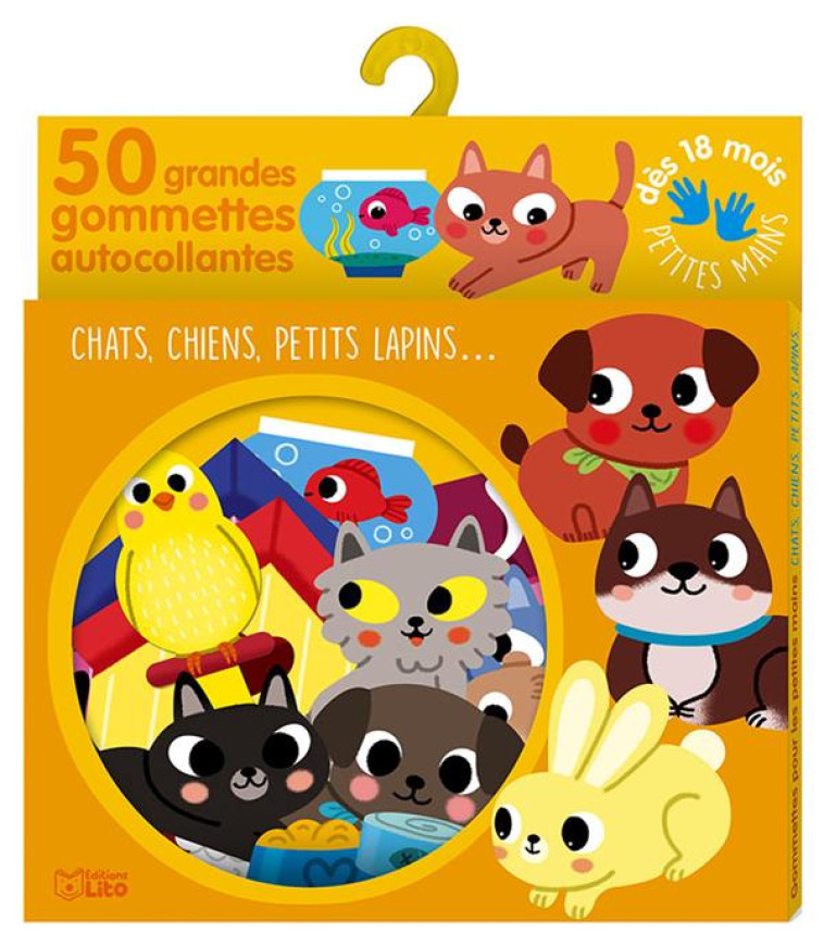 CHATS, CHIENS, PETITS LAPINS... 50 GRANDES GOMTTES AUTOCOLLANTES - SONIA BARETTI - NC