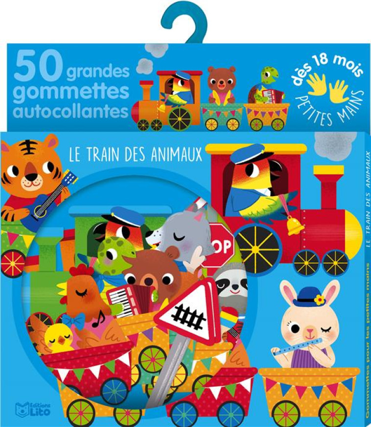 LE TRAIN DES ANIMAUX 50 GRANDES GOMMETTES AUTOCOLLANTES - YI-HSUAN WU - NC