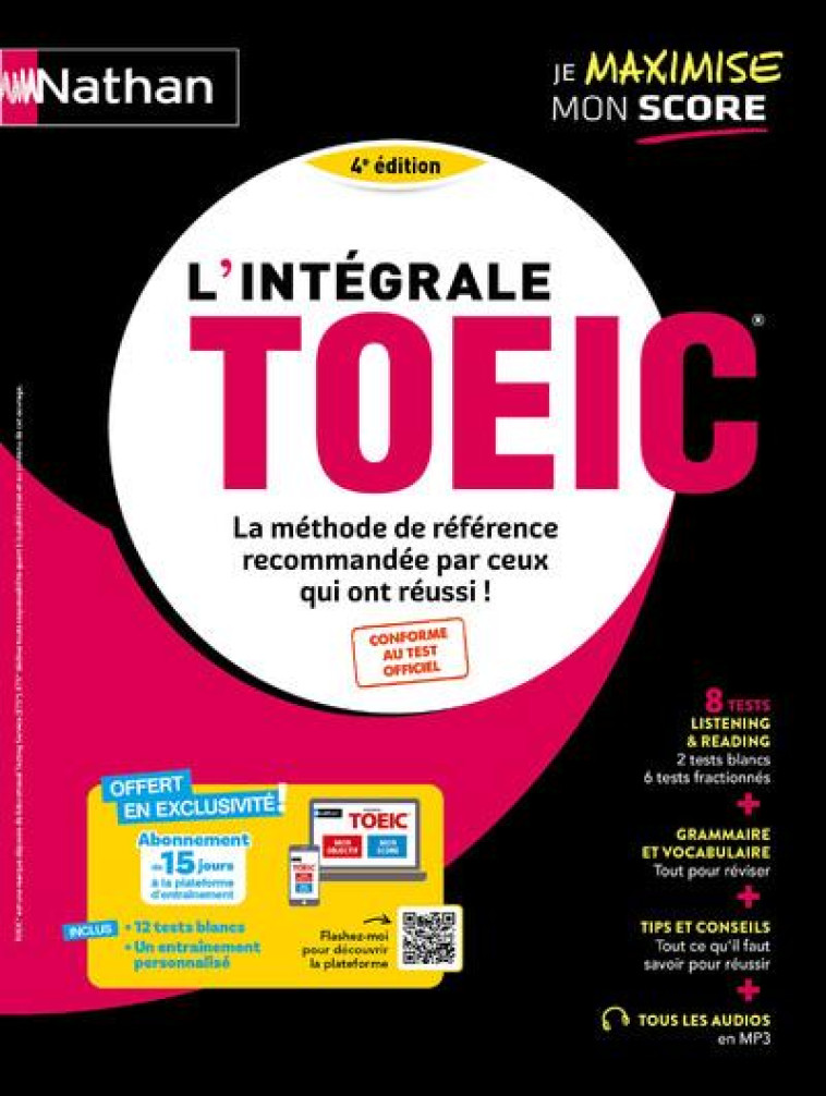 L-INTEGRALE TOEIC 2024 LA METHODE DE REFERENCE POUR REUSSIR LE TOEIC - MURDOCH-STERN/STULTS - CLE INTERNAT