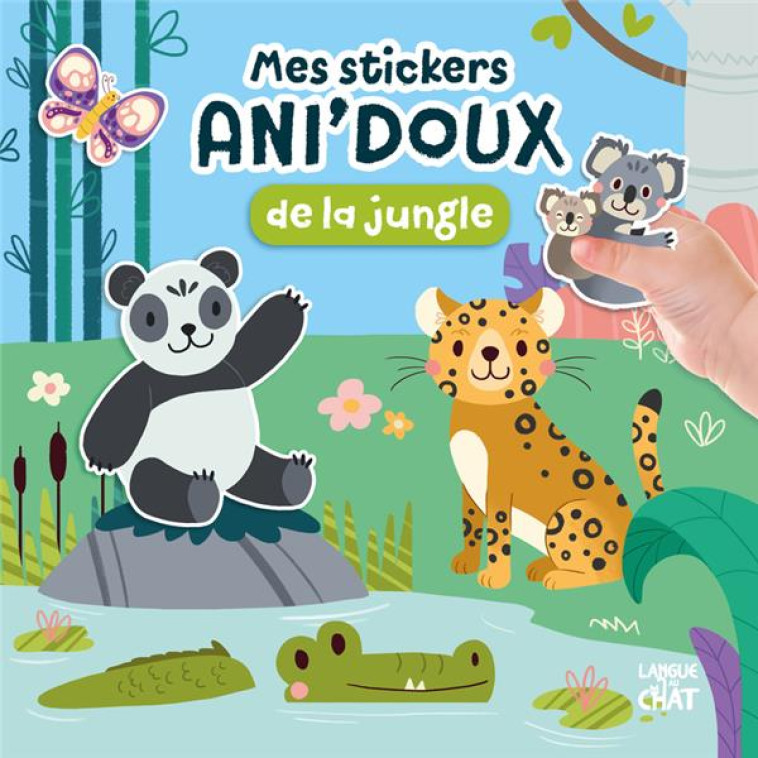 MES STICKERS ANI-DOUX DE LA JUNGLE - PILLOW/COLLECTIF - LANGUE AU CHAT