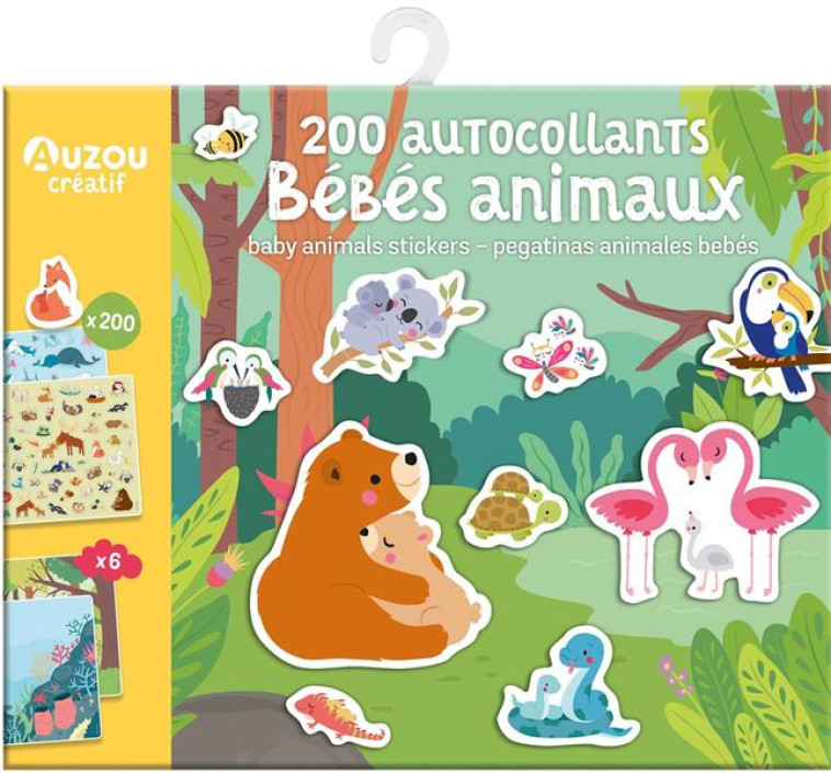 200 AUTOCOLLANTS BEBES ANIMAUX - WILMINK INGA - NC