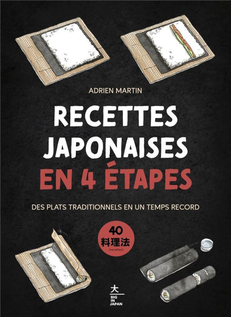 RECETTES JAPONAISES EN 4 ETAPES - MARTIN ADRIEN - HACHETTE