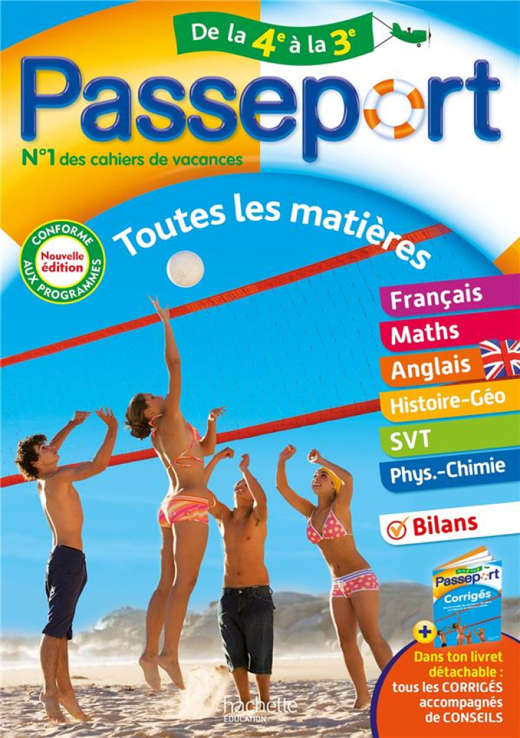 PASSEPORT TOUTES LES MATIERES - DE LA 4E A LA 3E - BONNET/OTTEVAERE - HACHETTE