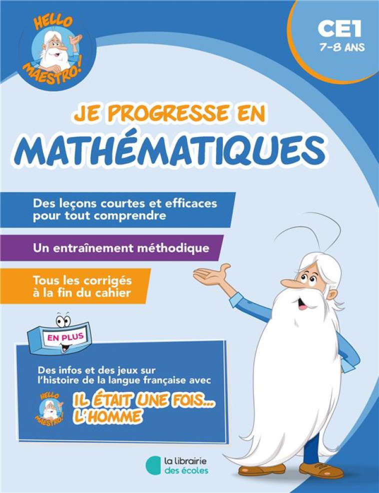 HELLO MAESTRO -JE PROGRESSE EN MATHEMATIQUES - CE1 7-8 ANS - COLLECTIF - LIB DES ECOLES