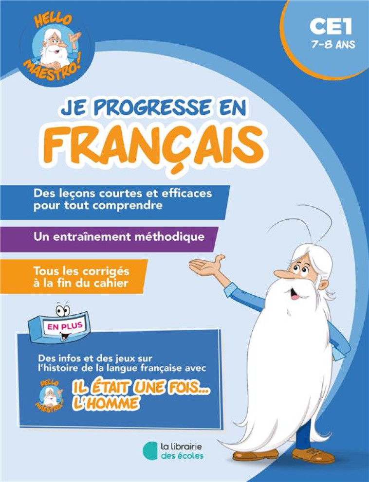 HELLO MAESTRO - JE PROGRESSE EN FANCAIS - CE1 7-8 ANS - COLLECTIF - LIB DES ECOLES