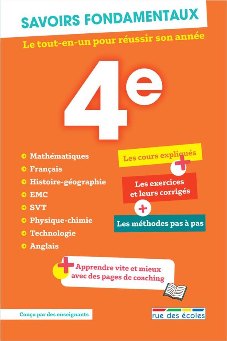 SAVOIR FONDAMENTAUX 4E - LE TOUT-EN-UN POUR REUSSIR SON ANNEE - COLLECTIF - ANNALES-RDECOLE