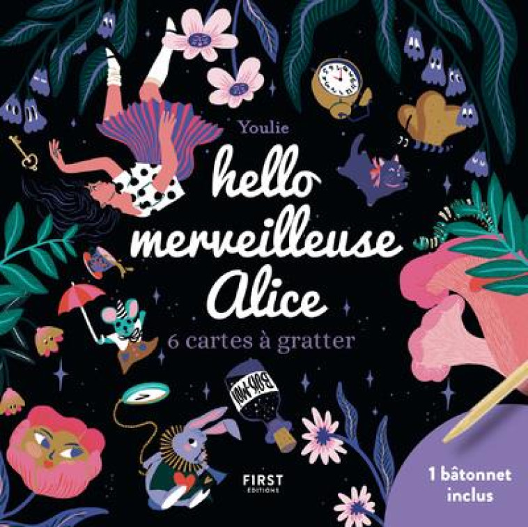 HELLO MERVEILLEUSE ALICE 6 CARTES A GRATTER MINI - DESSINE YOULIE - NC