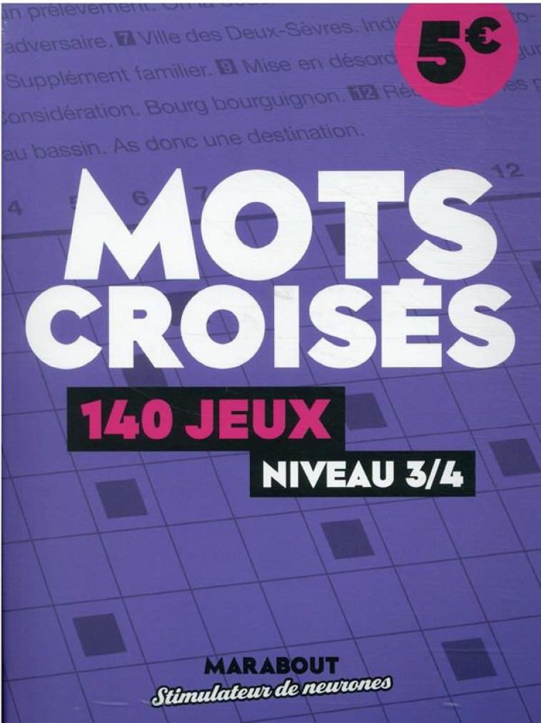 CAHIER DE JEUX MOTS CROISES - XXX - MARABOUT