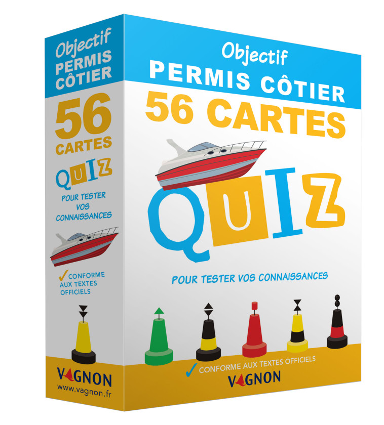 OBJECTIF PERMIS COTIER - 56 CARTES QUIZ POU R TESTER VOS CONNAISSANCES - XXX - VAGNON