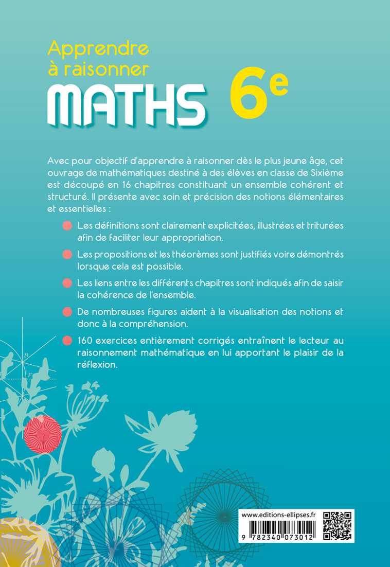 APPRENDRE A RAISONNER MATHEMATIQUES 6E - KIEFFER MATHIEU - ELLIPSES