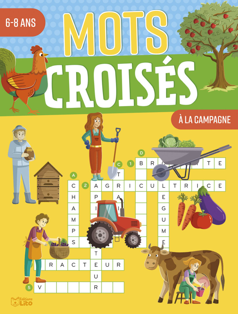 MOTS CROISES 6-8 ANS CAMPAGNE - COLLECTIF - LITO