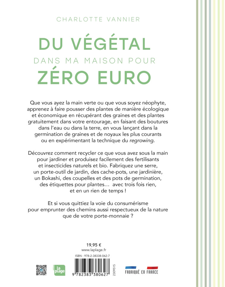 DECO GREEN POUR ZERO EURO - VANNIER CHARLOTTE - LA PLAGE