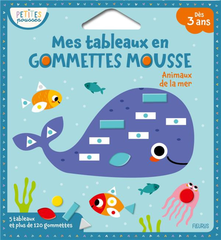 MES TABLEAUX EN GOMMETTES MOUSSE - LES ANIMAUX DE LA MER - JACQUE ISABELLE - NC