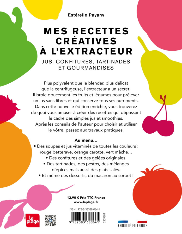 MES RECETTES CREATIVES A L-EXTRACTEUR - JUS CONFITURES TARTINADES ET GOURMANDISES - PAYANY ESTERELLE - LA PLAGE