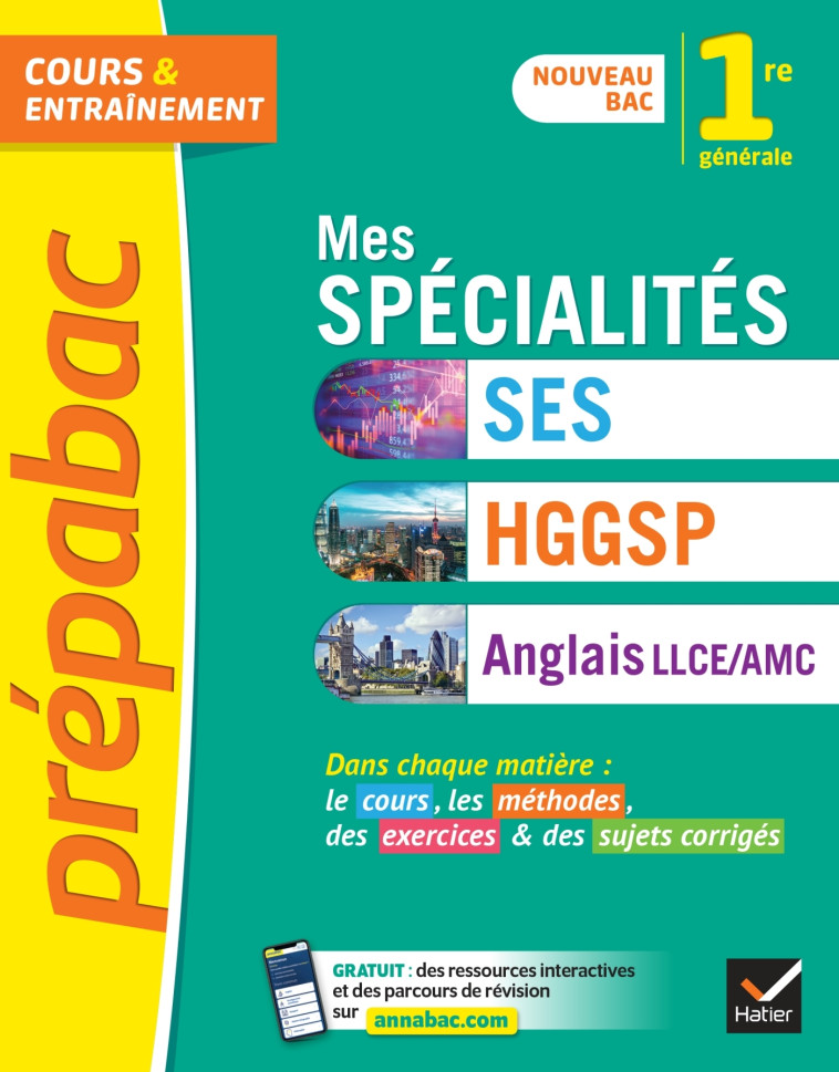 MES SPECIALITES SES, HGGSP, ANGLAIS LLCE/ AMC 1RE ED 2022 - COLLECTIF - HATIER