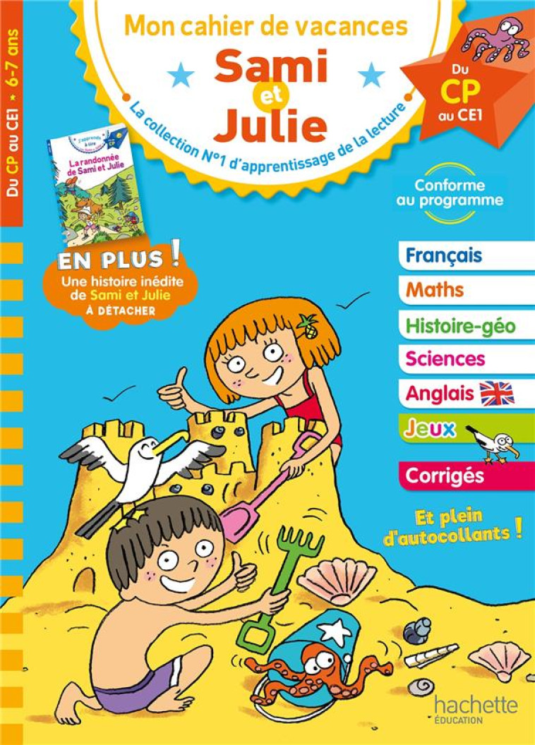 CAHIER DE VACANCES SAMI ET JULIE DU CP AU CE1 - NEUMAYER/RAZET/BONTE - HACHETTE