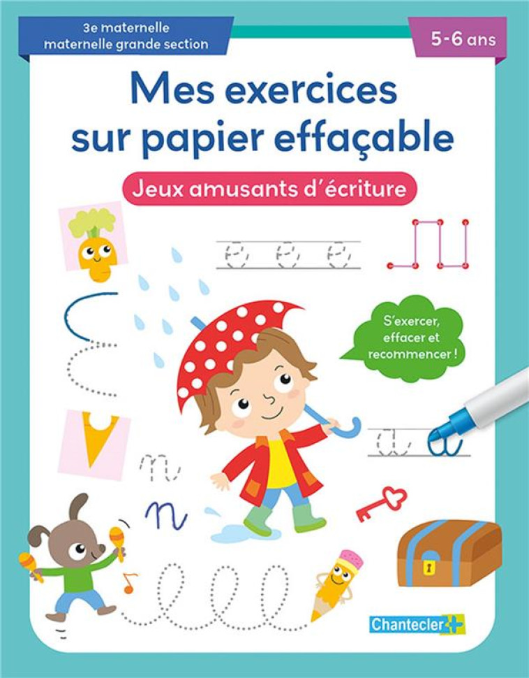 JEUX AMUSANTS D-ECRITURE 5-6 ANS - COLLECTIF - CHANTECLER