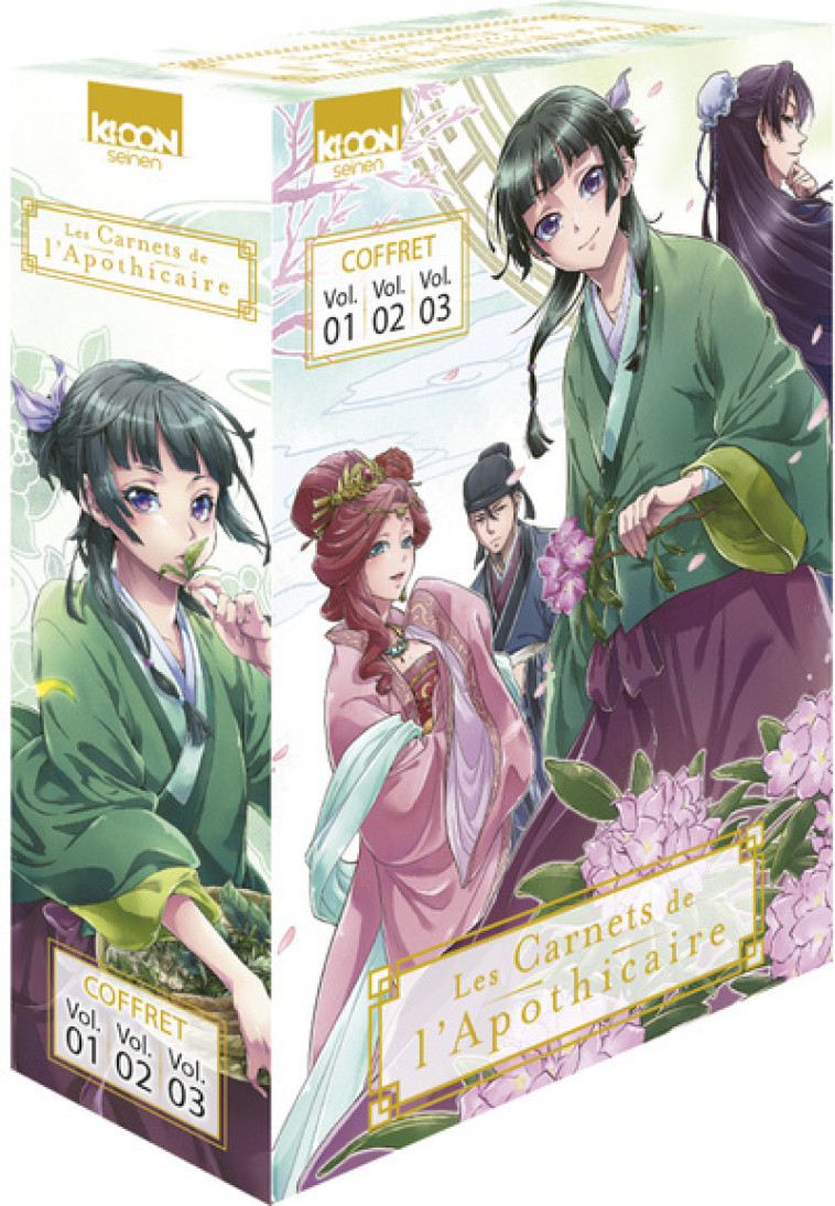 COFFRET LES CARNETS DE L-APOTHICAIRE VOL. 1 A 3 - HYUUGA/NEKOKURAGE - KI-OON