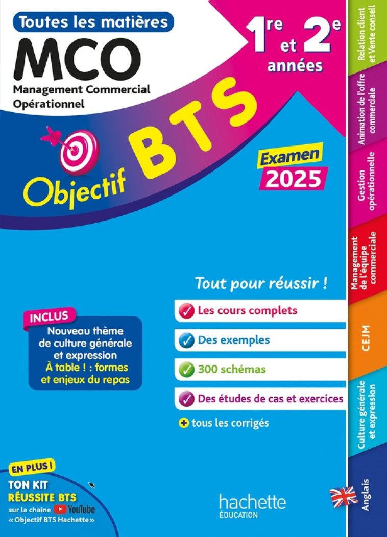 OBJECTIF BTS MCO (1RE ET 2E ANNEES) TOUTES LES MATIERES 2025 - BONNEFOUS/GERONIMI - HACHETTE