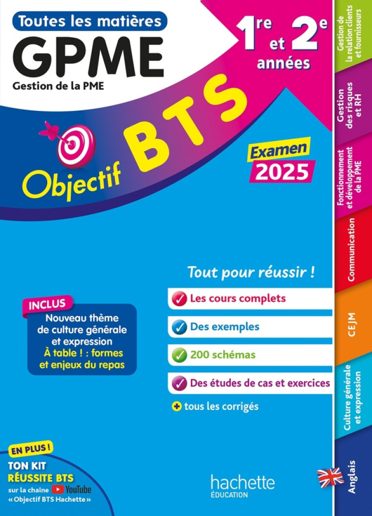 OBJECTIF BTS GPME (1RE ET 2E ANNEES) TOUTES LES MATIERES 2025 - THEDIE/GERONIMI - HACHETTE