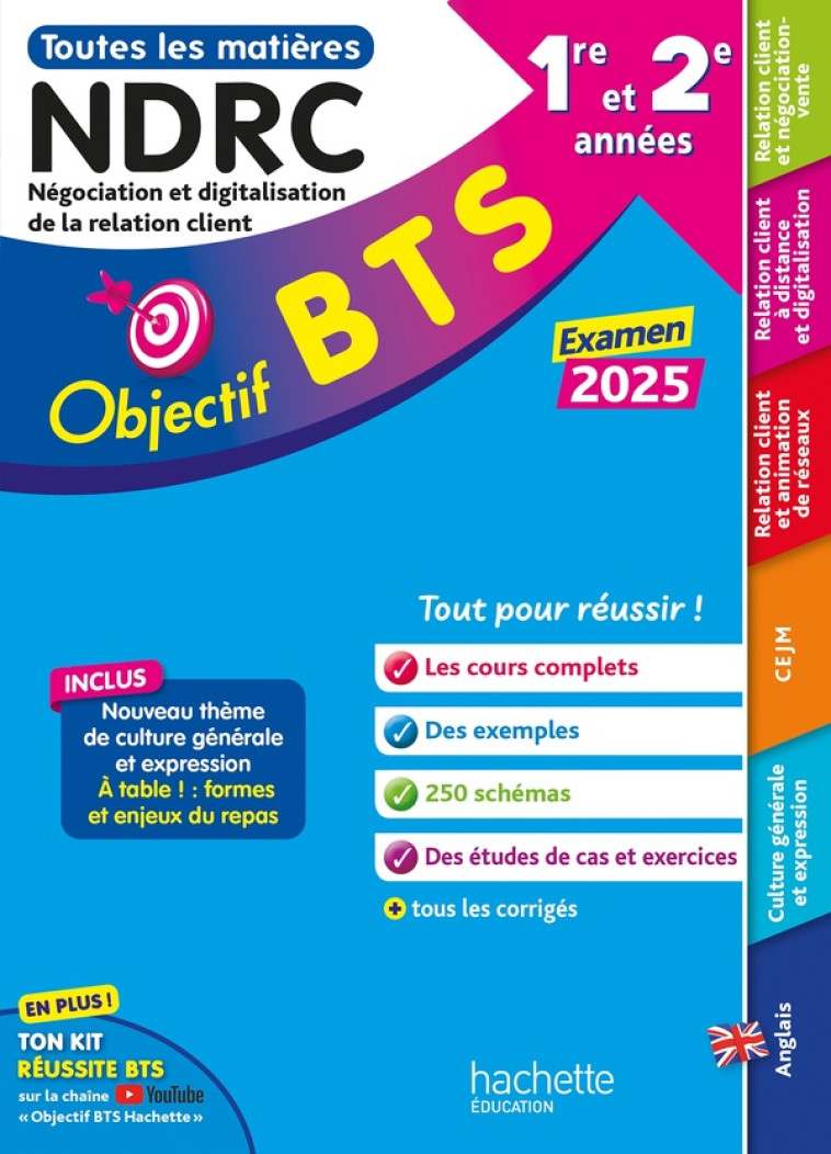 OBJECTIF BTS NDRC (1RE ET 2E ANNEES) TOUTES LES MATIERES 2025 - BECOT/LECCIA/DHERIN - HACHETTE