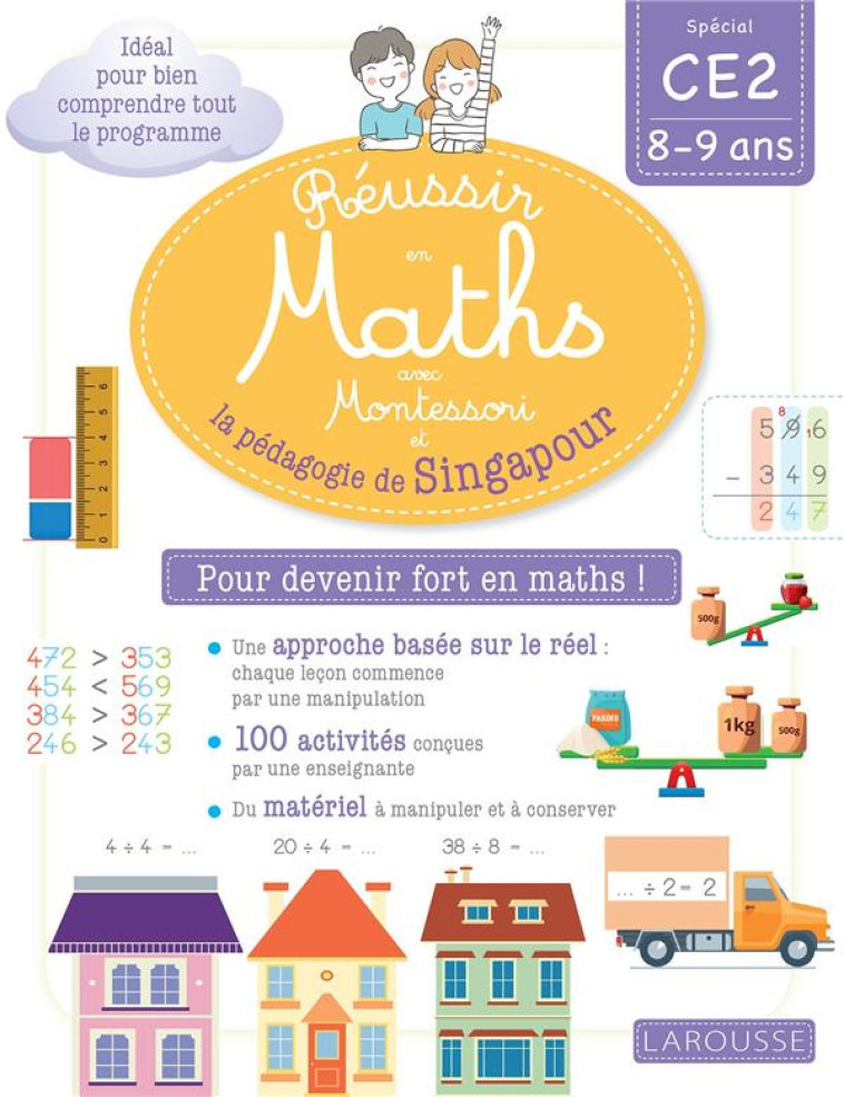 REUSSIR EN MATHS AVEC SINGAPOUR CE2 8-9 ANS - URVOY DELPHINE - LAROUSSE