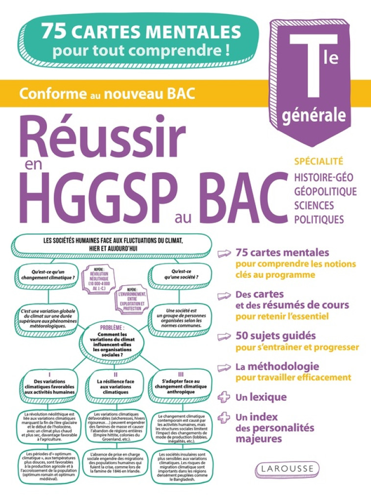 REUSSIR EN HGGSP AU BAC 75 CARTES MENTALES TLE GENERALE - COLLECTIF - LAROUSSE