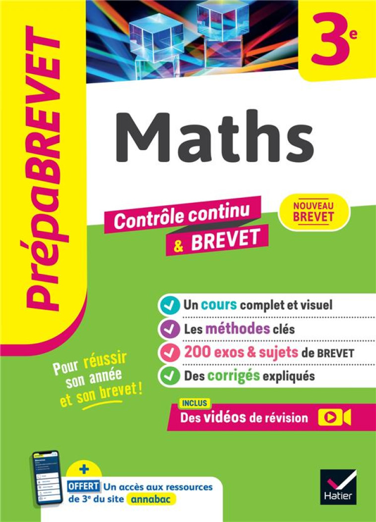 PREPABREVET MATHS 3E 2025 - BUREAU/MICHAUD - HATIER SCOLAIRE