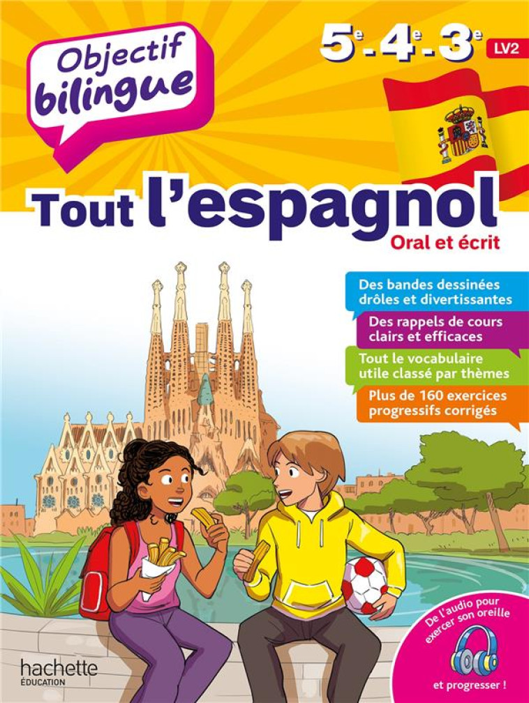 OBJECTIF BILINGUE TOUT L-ESPAGNOL 5E-4E-3E - RONZEAU ROMAIN - HACHETTE