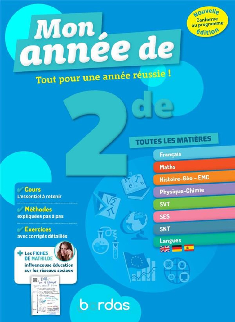 MON ANNEE DE 2DE (TOUTES LES MATIERES) - COLLECTIF - BORDAS