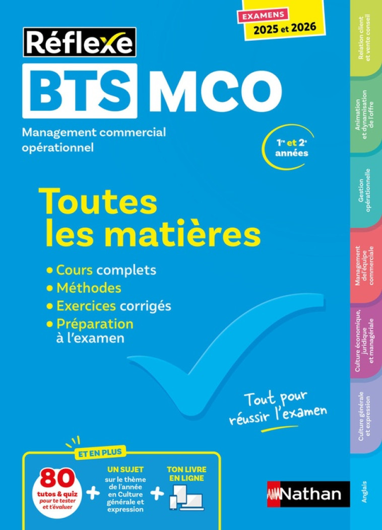 BTS MCO (TOUTES LES MATIERES) 2024 2025 - BESSON/BONNET-PIRON - CLE INTERNAT