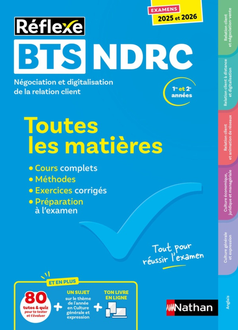 BTS NDRC (TOUTES LES MATIERES ) 2024-2025 - BONNET-PIRON/GARNIER - CLE INTERNAT